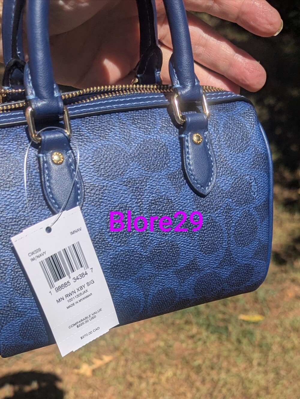 Mini Rowan in Blue Signature Canvas